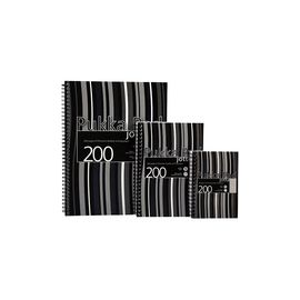 PUKKA A4 JOTTA POLY COVER BLACK STRIPY