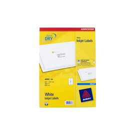 Avery QuickDRY Inkjet Label 99.1x93.1mm 6 per Sheet 6TV Pack of 100 White J8166-100