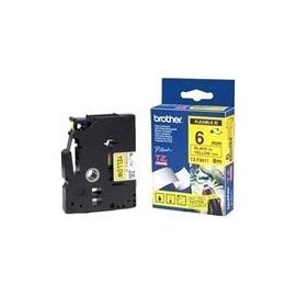 Brother TZeFX611 - Ruban flexible - noir sur jaune - Rouleau (0,6 cm x 8 m) - 1 rouleau(x)