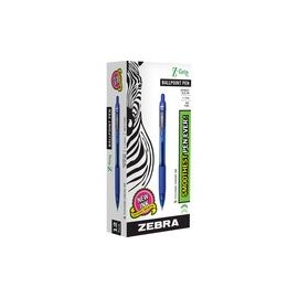 Ballpoint Pen, Retractable, 1.0mm Med.Pt, 1DZ,Cl/Blue Ink