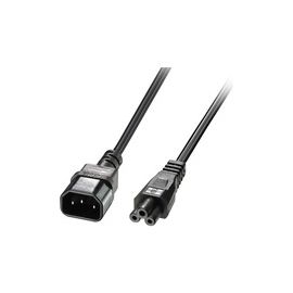 Lindy 1m IEC C14 to IEC C5 Cloverleaf Extension Cable