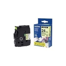 Brother TZeC51 - Bande fluorescente - noir sur jaune - Roll (2.4 cm x 5 m) - 1 rouleau(x)