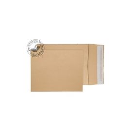 Purely Packaging Gusset Pocket Peel and Seal Manilla 140gsm 305x250x25mm (Pk 125)