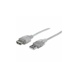 USB-A CABLE 3M MALE/FEMALE- 480MBPS (USB 2.0) EXTENSION SILV