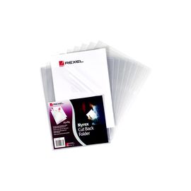 Rexel Nyrex Cut Back Folder A4 PVC Clear Pack of 25 GFA4 12121
