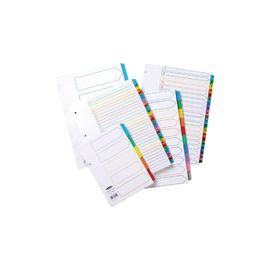 Concord Index 1-31 A4 Extra-Wide for Punched Pocket White with Multi-Colour Tabs 10001/CS100