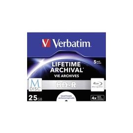 M-DISC BD-R SINGLE LAYER 25GB M-DISC BD-R SINGLE LAYER 25GB INKJET PRINTABLE 5er PACK