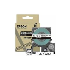 Epson LK-4WBJ Black on Matte White Tape Cartridge 12mm - C53S672062