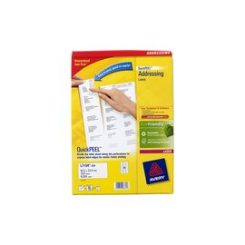 Avery Jam-Free Laser Address Label 24TV 64x34mm 24 per Sheet Pack of 250 White L7159-250 (FSC)
