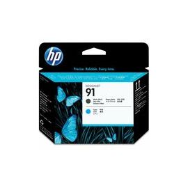 HP 91 Printhead Cartridge, Matte Black/Cyan