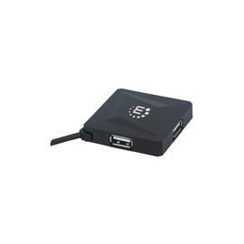 USB-A HUB 4X USB 2.0- BUS POWER BLACK (PROMO)