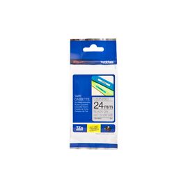 Tape TZEM951 / Schriftbandkassette / laminiert / sil-met-matt/sw / 8m/ 24mm / P-touch 2430PC,3600,7500VP,7600VP,9500PC,9600,RL700S