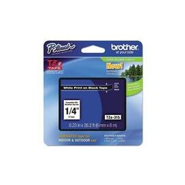 Laminated Tape Cartridge, For TZ Models, 1/4" , White/Black