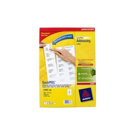 Avery Jam-Free Laser Address Label 10TV 99.1x57mm 10 per Sheet Pack of 250 White L7173-250 (FSC)
