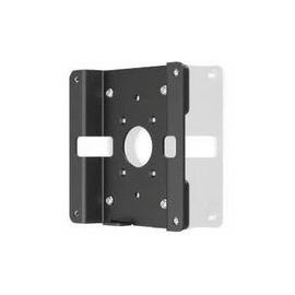 GLASS MOUNT BRACKET WITH SECURITY SLOT BLACK