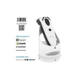 DURASCAN D740 UNIVERSAL BARCODE SCANNER V20 WHITE & WHITE CHG