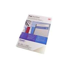 Acco GBC A4 Binding Covers 200micron Polypropylene Frosted Clear Pack of 100 2100536E