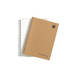 5 Star Notebook Wirebound Hard Cover Recycled 80gsm A5 Manilla [Pack 5]
