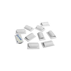 D-Line Cable Clips Self-Adhsv White Pk20