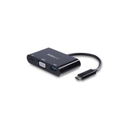 USB-C to VGA Multifunction Adapter with Power Delivery and USB-A Port - USB Type-C to VGA - USB C Laptop Travel Adapter