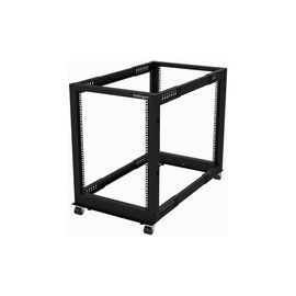 15U Open Frame Rack - 4 Post - 22-40 in. Adjustable Depth - 1200 lbs Weight Capacity - Includes Casters (4POSTRACK15U)