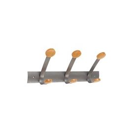 Coat Rack Metallic Alba Double Hanging 3-Peg 450X173X109Mm Metal 586,7G