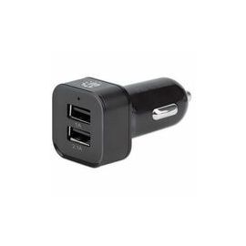 CAR/AUTO CHARGER 2X USB-A- 2.1A MICRO-USB/USB-C CABLE INCL