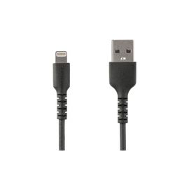 1m 3.3 ft USB to Lightning Cable - Apple MFi Certified - Dupont Kevlar fiber shelters the heavy duty Lightning cable from the stress of frequent bends and twists - Durable Lightning cable with extended strain relief tested to tolerate 10 000 plus bend cyc