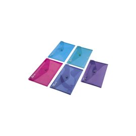 Snopake Polyfile Plus Foolscap Assorted Electra Colours Pack of 5 10088