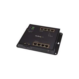 8-Port Gigabit Ethernet Switch - 8-Port PoE+ plus 2 SFP Ports - Industrial Managed Network Switch - Wall Mount