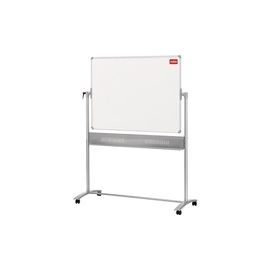 Nobo Mobile Whiteboard Easel Magnetic Steel Horizontal Pivot W1200xH900mm Board Ref 1901029