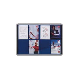 Glazed Case Blue Fabric Nobo Internal Sliding Door 8Xa4 766Hx970L Mm Aluminum Frame