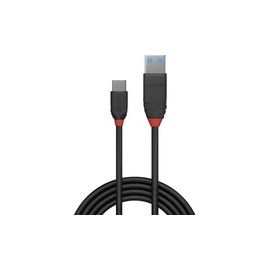 LINDY 0,5m USB 3.1 Typ A an C Kabel 3A Black Line