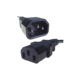 10m mains extension cable [IEC C13 socket IEC C14 plug]