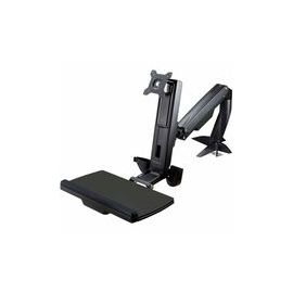 Sit Stand Monitor Arm - Monitor Arm Desk Mount - Sit Stand Workstation - for up to 24" Monitors - VESA Mount - Height Adjustment
