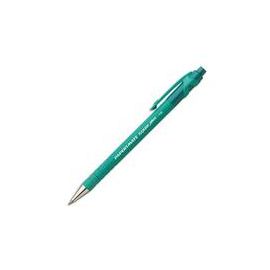 PAPERMATE Stylo Ã  bille rechargeable pointe moyenne rétractable encre verte corps caoutchouc FLEXGRIP