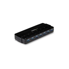 7 Port SuperSpeed USB 3.0 Hub - Desktop USB Hub with Power Adapter