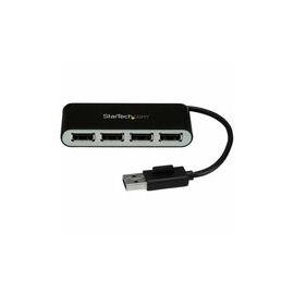 4 Port USB Hub with Built-in Cable - 4 Port Portable USB 2.0 Hub - Compact Mini USB Hub