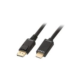 LINDY Kabel DisplayPort/HDMI 4K30 (DP: passiv) 1m DP Stecker an HDMI Stecker