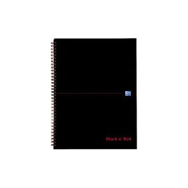 Black n Red Book Wirebound Ruled and Perforated 90gsm 140pp A4 Matt Black Ref 100080173 [Pack 5]