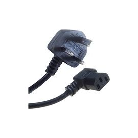 3m Right angled IEC to 13 amp mains power cable