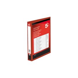 5 Star Presentation Ring Binder PVC 4 D-Ring 38mm Size A4 Red [Pack 10]