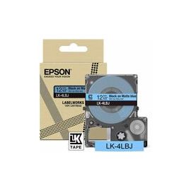 Epson LK-4LBJ Black on Matte Blue Tape Cartridge 12mm - C53S672080