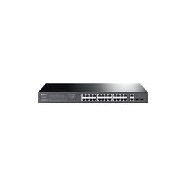 28-Port Gigabit Easy Smart Switch with 24-Port PoE+. 24 10/100/1000Mbps RJ45 PoE+ Ports Switch with 2 SFP Slots. PoE power budget is up to 250W. Compatible with PoE devices and non-PoE wired devices.
