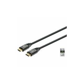 HDMI CABLE ETHERNET 3M 8K/60HZ -MALE/MALE BRAIDED BLACK POLYBAG