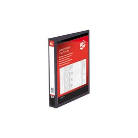 5 Star Presentation Ring Binder PVC 4 D-Ring 38mm Size A4 Black [Pack 10]