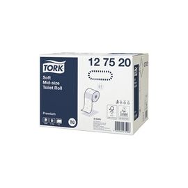 Tork soft mid size toilet roll 127520