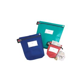Versapak Cash Bag Tamper-Evident Zip Heavyweight Material Small W178xD50xH152mm Blue Ref CCB0