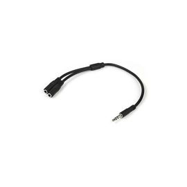 Slim Stereo Splitter Cable - 3.5mm Male to 2x 3.5mm Female