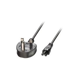 LINDY 2m UK Netzstecker an IEC C5